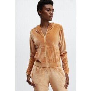 Fabletic Donna Velour Hoodie in Light Honey